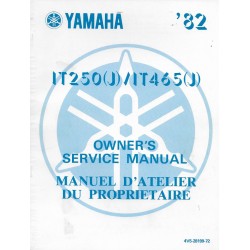 Manuel atelier YAMAHA IT 250 (J) / IT 465 (J) (4V5 / 4V6) 1982