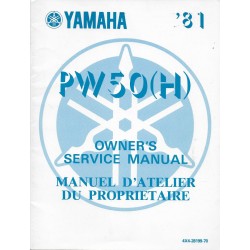 Manuel atelier YAMAHA PW 50 (JH) type 4X4 de 1981