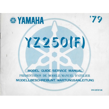 Manuel atelier YAMAHA YZ 250 (F) 1979 type 2X4