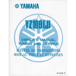 Manuel atelier YAMAHA YZ 100 (J) de 1982 (type 5X3)