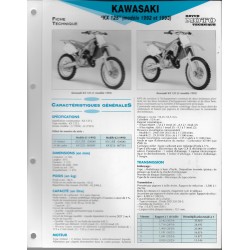 KAWASAKI KX 125 (1992 et 1993)   (Fiche RMT)