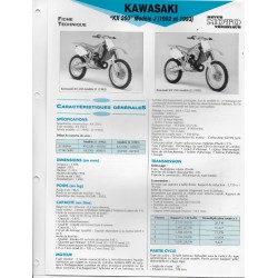 KAWASAKI KX 250 (1992 et 1993)   (Fiche RMT)