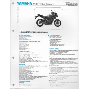 YAMAHA MT09TRA "Tracer" (2015) type 2SC2  (Fiche RMT)