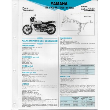 YAMAHA XV 1000 TR1 (1981 / 1982) type 5A8  (Fiche RMT)