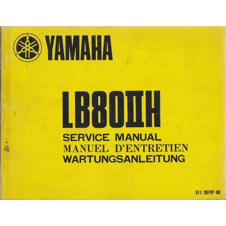 YAMAHA LB 80 II H de 1975 (manuel atelier 12/74) Type 511