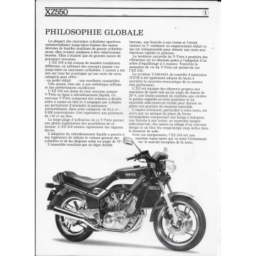 Dossier de Presse YAMAHA XZ 550 (1982)
