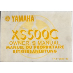 YAMAHA XS 500 (C) de 1976 type 1H2