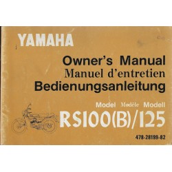 YAMAHA RS 100 (B) / RS 125 type478 (modèle 1975)