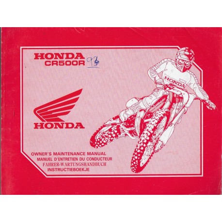 HONDA CR 500 R 1994  (manuel de base)  Type ML3 (06/93)