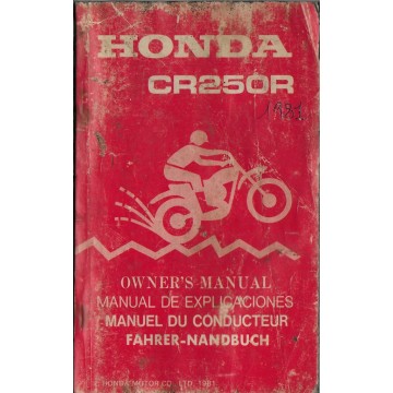 HONDA CR 250 R de 1982 (manuel utilisateur 10 / 1981) 