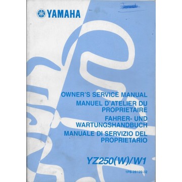 YAMAHA YZ 250  (W / W1 modèle 2007 type 1P8