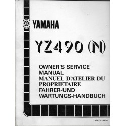 Manuel atelier YAMAHA YZ 490 (N) 1985  type 57H