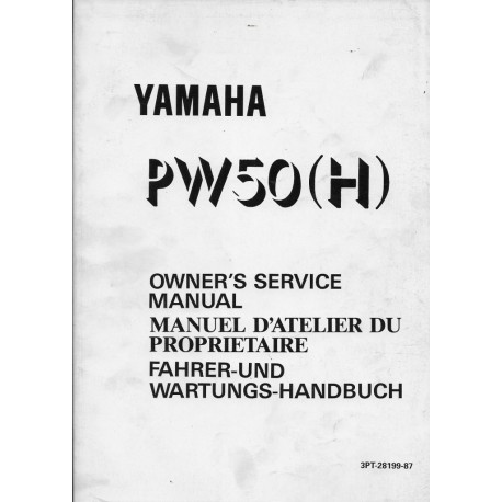 Manuel atelier YAMAHA PW 50 (H) de 1996 Type 3PT