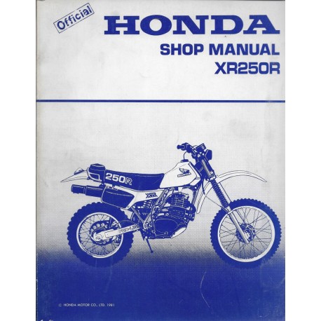 HONDA XR 250 R 1982 (manuel de base en anglais) 12 / 1981