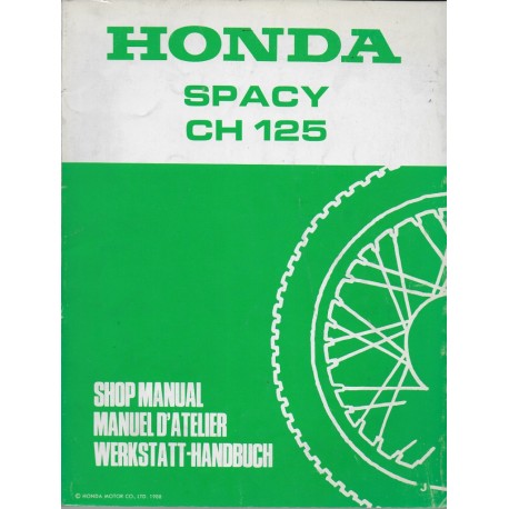 HONDA SPACY CH 125  de 1988 (Manuel de base 01 / 1988)