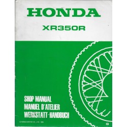 HONDA XR 350 RG de 1986 (manuel atelier additif décembre 1985)