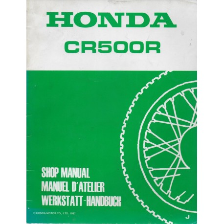 HONDA CR 500 R  1988  (Additif septembre 1987)  Type KA5