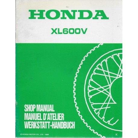 HONDA XL 600 VK de 1989 (Additif novembre 1988)