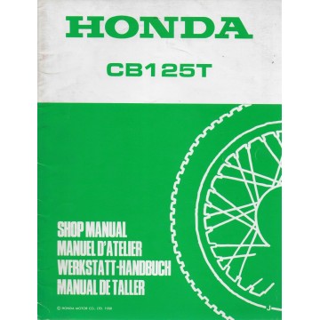 HONDA CB 125 TD de 1988 (Manuel additif janvier 1988)