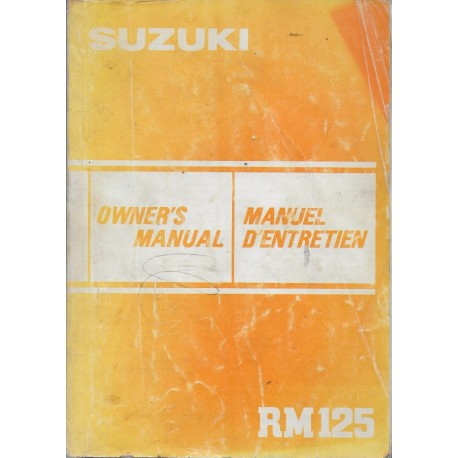 Manuel atelier SUZUKI RM 125  de 1983  (08 / 1982) 