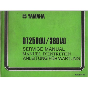 YAMAHA DT 250 (A) / DT 400 (A)  (manuel atelier 11 / 1973) 