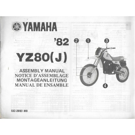 YAMAHA YZ 80 (J) 1982 (assemblage 09 / 1981) type 5X2