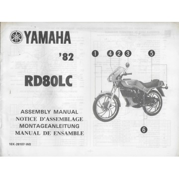 YAMAHA RD 80 LC 1982 (assemblage 12 / 1981) type 10X