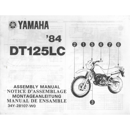 YAMAHA DT 125 LC 1984 (assemblage 01 / 1984) type 34Y