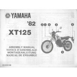 YAMAHA XT 125 1982 (assemblage 12 / 1981) type 12V