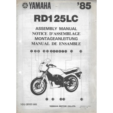 YAMAHA RD 125 LC 1985 (assemblage 03 / 1985) type 1GU