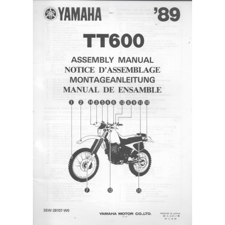 YAMAHAT 600 1989 (assemblage 03 / 1989) type 3SW
