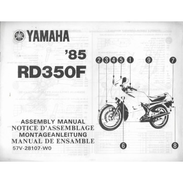 YAMAHA RD 350 F 1985 (assemblage 10 / 1984) type 57V