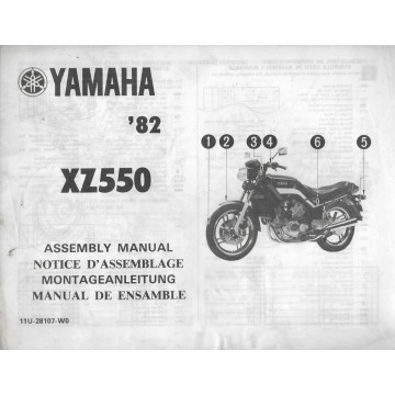 YAMAHA XZ 550 1982 (assemblage 01 / 1982) type 11U
