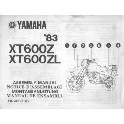 YAMAHA XT 600 Z / ZL 1983 (assemblage 04 / 1983) type 34L