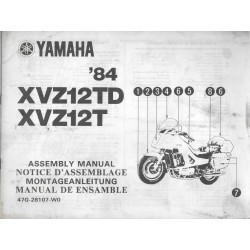YAMAHA XVZ 12 TD 1984 (assemblage 10 / 1983) type 47G