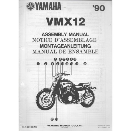 YAMAHA VMX 12 1990 (assemblage 09 / 1989) type 3LR