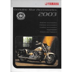 Catalogue gamme YAMAHA accessoires customs de 2003