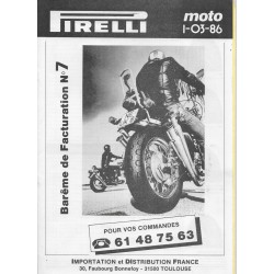 Catalogue pneus PIRELLI (03 / 1986)