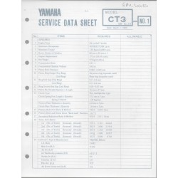 YAMAHA 175cc CT3 (fiche technique 01 / 03  /1973)