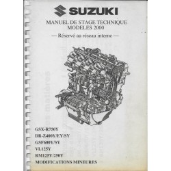 Manuel technique SUZUKI entretien modèles 2000