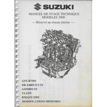 Manuel technique SUZUKI entretien modèles 2000