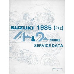 Manuel technique SUZUKI 4 et 2 temps 1985 (2 / 2) en anglais