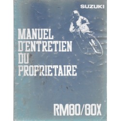 SUZUKI RM 80 / 80 X  modèle 1992  (05 / 1991)