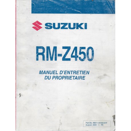 SUZUKI RM-Z 450 K5 modèle 2005  (08 / 2005)