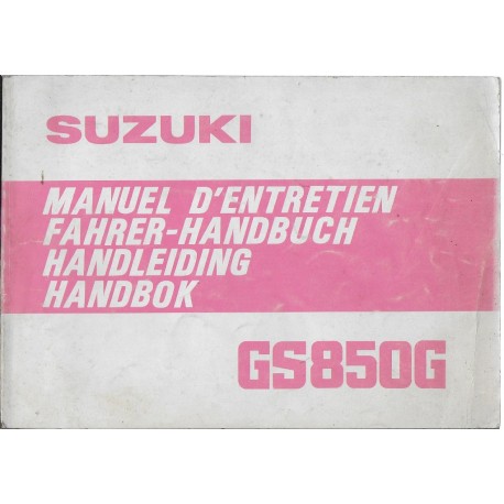 SUZUKI GS 850 G (T) de 1980  (manuel utilisateur 08 / 1979)