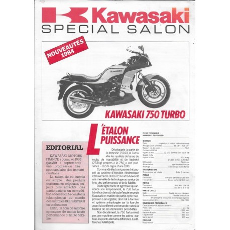 Prospectus Spécial Salon 1984 KAWASAKI