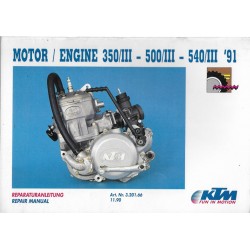 KTM moteurs 350 / III - 500 / III - 540 /III (manuel atelier 199