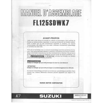 SUZUKI FL 125 SDW K7 de 2007 (manuel assemblage 02 / 07)