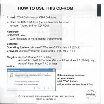 CD manuel atelier SUZUKI DL 1000 A  L4 de 2014