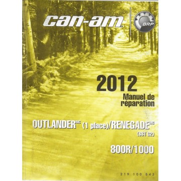 CAN-AM OUTLANDER mc (1 place) / RENEGADE mc (SST G2) de 2012